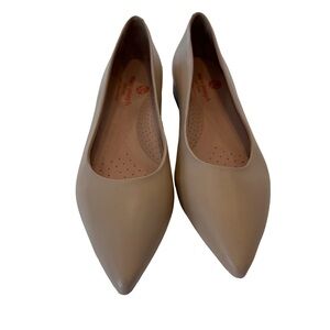 Marc Joseph NY Women’s Pointed Toe Flats  Nude Leather Handcrafted Sz 6.5 NEW